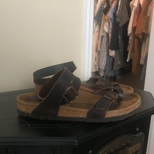 Birkenstocks with real leather straps